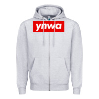 Heather Grey ynwa Zipper Hoodie - SnappyArt