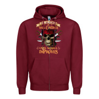 Burgundy pirate the beatings will continue until morale improves Zipper Hoodie - SnappyArt