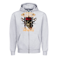 Heather Grey pirate the beatings will continue until morale improves Zipper Hoodie - SnappyArt