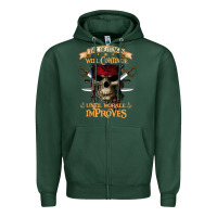Sports Green pirate the beatings will continue until morale improves Zipper Hoodie - SnappyArt