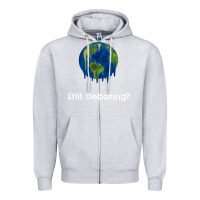 Heather Grey environmental climate change still debating summer Zipper Hoodie - SnappyArt