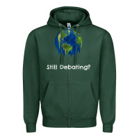 Sports Green environmental climate change still debating summer Zipper Hoodie - SnappyArt