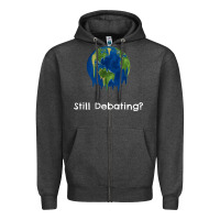 Charcoal Heather environmental climate change still debating summer Zipper Hoodie - SnappyArt