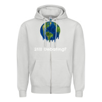 Dove Grey environmental climate change still debating summer Zipper Hoodie - SnappyArt