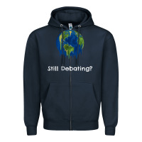 Navy environmental climate change still debating summer Zipper Hoodie - SnappyArt