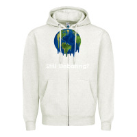 Oatmeal Heather environmental climate change still debating summer Zipper Hoodie - SnappyArt