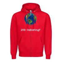 Red environmental climate change still debating summer Zipper Hoodie - SnappyArt