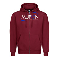 Burgundy design mufon mutual ufo network hdb gift for men a Zipper Hoodie - SnappyArt