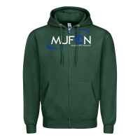 Sports Green design mufon mutual ufo network hdb gift for men a Zipper Hoodie - SnappyArt