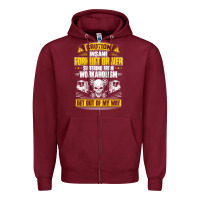 Burgundy forklift operator get out of my way forklift driver t shirt Zipper Hoodie - SnappyArt