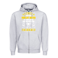 Heather Grey forklift operator get out of my way forklift driver t shirt Zipper Hoodie - SnappyArt
