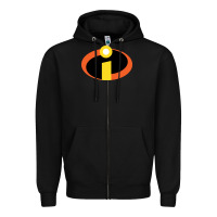 Black incredibles Zipper Hoodie - SnappyArt