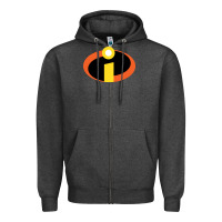 Charcoal Heather incredibles Zipper Hoodie - SnappyArt