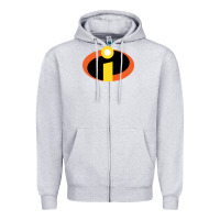 Heather Grey incredibles Zipper Hoodie - SnappyArt