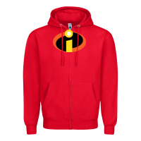 Red incredibles Zipper Hoodie - SnappyArt