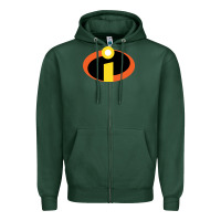 Sports Green incredibles Zipper Hoodie - SnappyArt