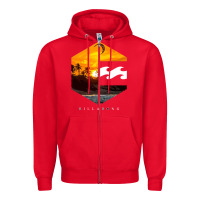 Red billabong Zipper Hoodie - SnappyArt