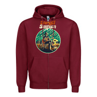 Burgundy sturgill simpson retro Zipper Hoodie - SnappyArt