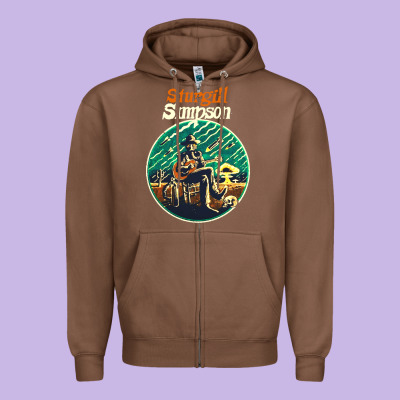 Sturgill Simpson Retro Zipper Hoodie Designed By Snappyart