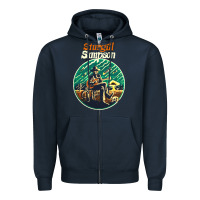 Navy sturgill simpson retro Zipper Hoodie - SnappyArt