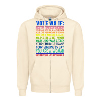 Sandshell Vote As If Your Life Depends On It Human Rights Zipper Hoodie - SnappyArt
