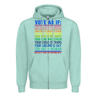 Vote As If Your Life Depends On It Human Rights Zipper Hoodie | Teevron