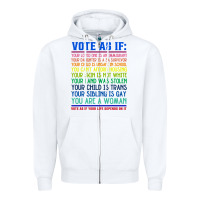 White Vote As If Your Life Depends On It Human Rights Zipper Hoodie - SnappyArt