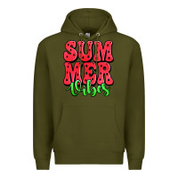 Army Green summer vibes watermelon Premium Hoodie - Jasminsmagicworld