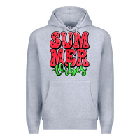 Heather Grey summer vibes watermelon Premium Hoodie - Jasminsmagicworld