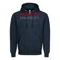 Navy The radford university Zipper Hoodie - SnappyArt