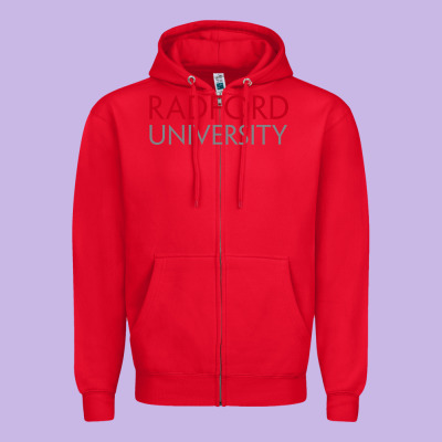 The Radford University Zipper Hoodie Designed By Snappyart
