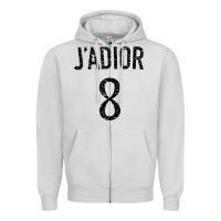 Dove Grey j adior Zipper Hoodie - SnappyArt