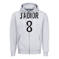Heather Grey j adior Zipper Hoodie - SnappyArt