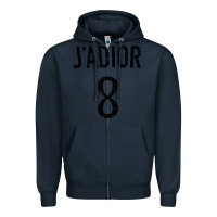 Navy j adior Zipper Hoodie - SnappyArt