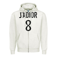 Oatmeal Heather j adior Zipper Hoodie - SnappyArt
