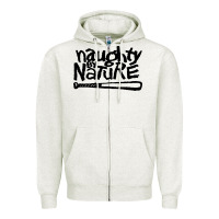 Oatmeal Heather naughty by nature Zipper Hoodie - SnappyArt