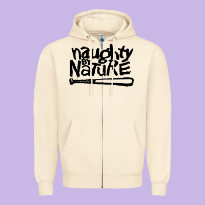 Naughty By Nature Zipper Hoodie Designed By Snappyart