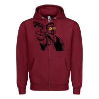 Burgundy big lebowski Zipper Hoodie - SnappyArt