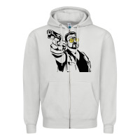Dove Grey big lebowski Zipper Hoodie - SnappyArt