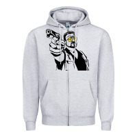 Heather Grey big lebowski Zipper Hoodie - SnappyArt