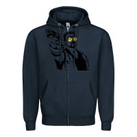 Navy big lebowski Zipper Hoodie - SnappyArt