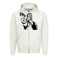 Oatmeal Heather big lebowski Zipper Hoodie - SnappyArt