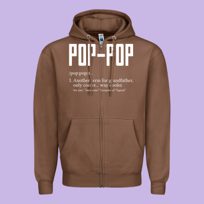 Pop Pop Gifts Grandpa Fathers Day Pop-pop Zipper Hoodie Designed By Snappyart