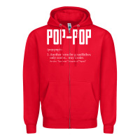 Red Pop Pop Gifts Grandpa Fathers Day Pop-Pop Zipper Hoodie - SnappyArt