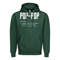 Sports Green Pop Pop Gifts Grandpa Fathers Day Pop-Pop Zipper Hoodie - SnappyArt