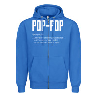 True Royal Pop Pop Gifts Grandpa Fathers Day Pop-Pop Zipper Hoodie - SnappyArt