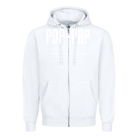White Pop Pop Gifts Grandpa Fathers Day Pop-Pop Zipper Hoodie - SnappyArt
