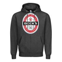 Charcoal Heather Beck’s-Dark Zipper Hoodie - SnappyArt