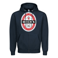 Navy Beck’s-Dark Zipper Hoodie - SnappyArt