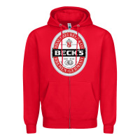 Red Beck’s-Dark Zipper Hoodie - SnappyArt